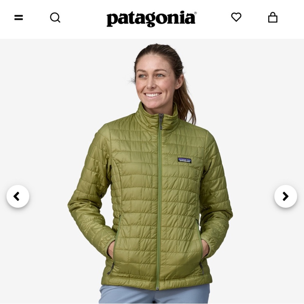Patagonia nano puff jacket lime size large women’s